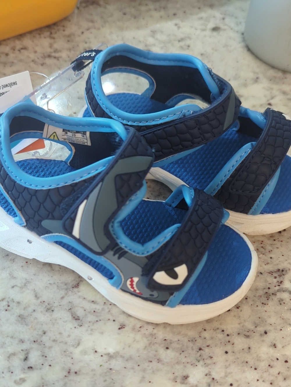 Carter's Blue and Navy Shark Strap Toddler Sandals